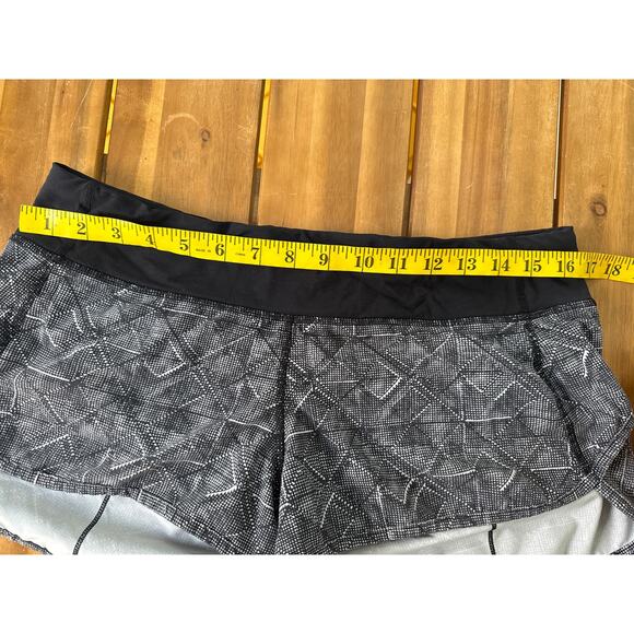 Lululemon Speed Up Short Black and White Size 8 - Picture 2 of 6
